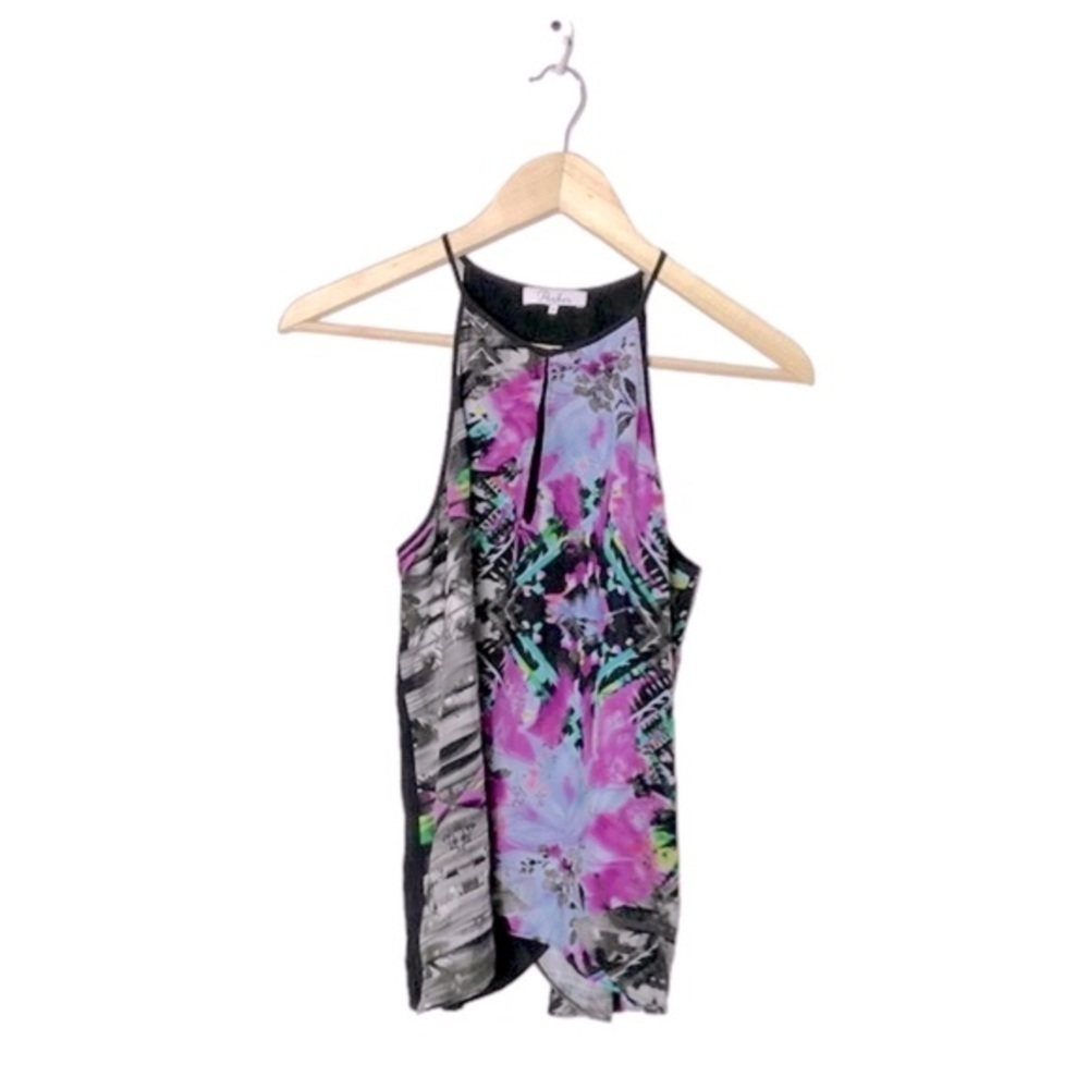 Parker silk top high neck tank Nassau Combo high top medium Fairycore Y2k - Picture 2 of 7